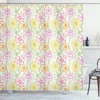 Sketchy Print Colorful Flowers Floral Shower Curtain, Add A Whimsical Ambience To Your Bathroom 