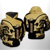 Skull 3D All Over Print Zip Up Hoodie - Anaheim Ducks Nhl Edition