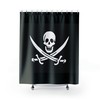 Skull Anchor Shower Curtain, Gothic Bathroom Decor