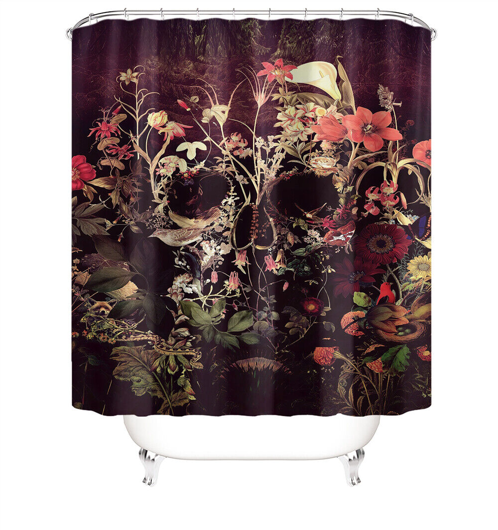 Skull And Roses Bath Curtain - Image 2