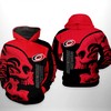 Skull Design All Over Print Hoodie - Carolina Hurricanes Nhl Fans Zip-Up Option 