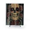 Skull Fabric Shower Curtain - Durable Washable Bathroom Decor with Unique Skull Design