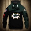 Skull Graphic All Over Print 3D Hoodie For Fans Of Green Bay Packers 