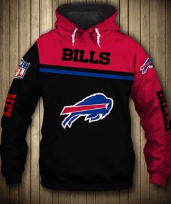 Skull Graphic All Over Print Buffalo Bills Hoodie 3D Pullover Zip Hoodie For Fans