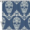 Skull On The Blue Background Shower Curtain - Gothic And Stylish Fabric Curtain For Your Bathroom