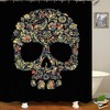 Skull Pattern Fabric Shower Curtain - Unique Skull Bathroom Decor