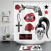 Skull Pattern Shower Curtain For Edgy Bathroom Decor