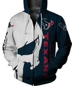 Skull Printed Houston Texans Hoodie 3D All Over Print With Unique Graphic, Perfect For Fans