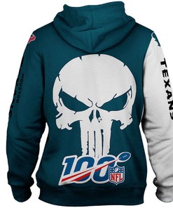 Skull Printed Houston Texans Hoodie 3D All Over Print With Unique Graphic, Perfect For Fans