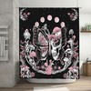 Skull Skeleton Moon Phase Witchy Mushroom Butterfly Night Plant Botanical Goth Moonlit Aesthetic Shower Curtain
