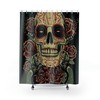 Skull and Crossed Cutlasses Pirate Flag Shower Curtain, Jolly Roger Bathroom Decor