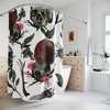 Skull and Demon Octopus Shower Curtain - Satanic Pentagram Horror Theme