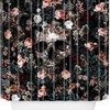 Skull and Floral Pattern Print Shower Curtain for a Unique Touch in Your Bathroom