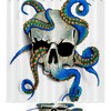 Skull and Octopus Illustration Shower Curtain Bath Mat Durable Waterproof Bathroom Decor