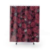 Skulls And Roses Gothic Shower Curtain Witchy And Gothic Decoration For Bathroom 