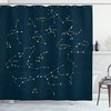 Sky Map Constellation Shower Curtain - Celestial Bathroom Decor