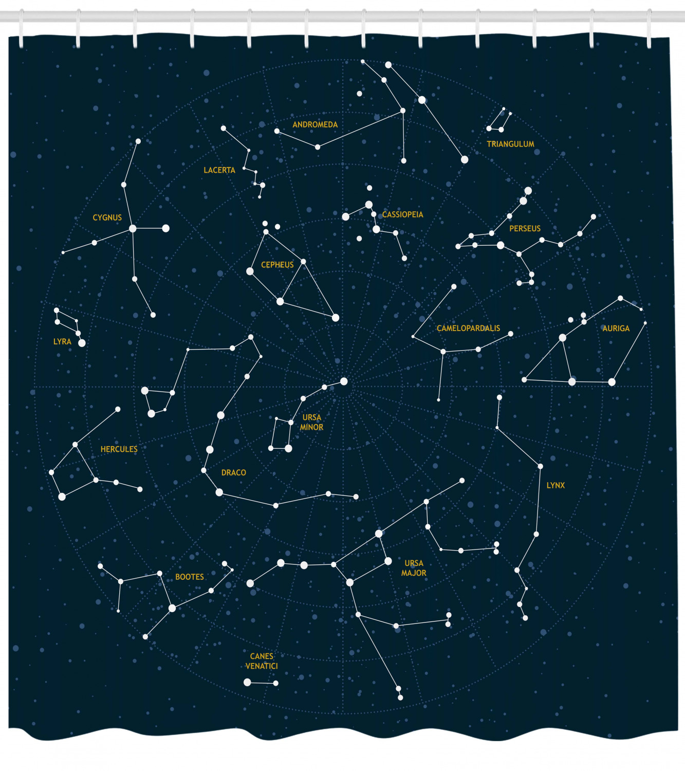 Sky Map Constellation Shower Curtain - Celestial Bathroom Decor - Image 4