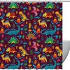 Sleek And Modern Dinosaur Shower Curtain With A Quirky Design For A Chic Bathroom Decor