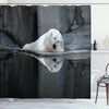 Sleeping Calm Zoo Animal Shower Curtain With Bear Print, Perfect For Nature Lovers