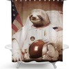 Sloth Astronaut Shower Curtain, Funny Cartoon Animal Design for Bathroom