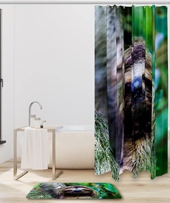 Sloth Fabric Shower Curtain, Unique and Charming Bathroom Decor