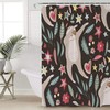 Sloth Flowers Heart Quirky Shower Curtain for a Fun and Playful Bathroom