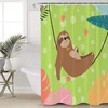Sloth Lying Resting on Tree Vine Shower Curtain for Bathroom Decor