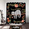 Sloth Shower Curtain With Inspiring Motto For Ultimate Relaxation