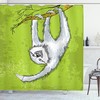 Sloth in the Jungle Shower Curtain - Nature Inspired Bathroom Decor