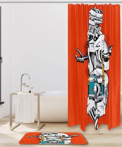 Sloth with Camera Shower Curtain, Perfect for Photography Enthusiasts