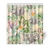 Sloths Floral Forest Shower Curtain for Housewarming Gift