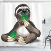 Sluggish Idle Character Sloth Shower Curtain, Interesting and Quirky Bathroom Decor 