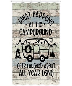 Small And Laughable Waterproof Fabric Rv Camper Shower Curtain