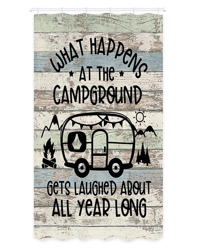Small And Laughable Waterproof Fabric Rv Camper Shower Curtain