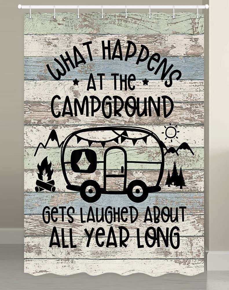 Small And Laughable Waterproof Fabric Rv Camper Shower Curtain