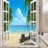 Small Beach Shower Curtain, Waterproof Fabric Bath For Rv Camper Or Stall