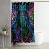 Small Bird Shower Curtain Light Grey Fabric Bathroom Curtain Waterproof Bath Decor