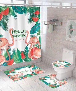 Small Flamingo Shower Curtain for Bathroom Decor