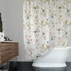 Small Flower Watercolor Shower Curtain - Classy Botanical Bathroom Decor, Elegant Floral Theme