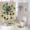Small Peacock Feather Print Shower Curtain - Perfect for Compact Bathrooms