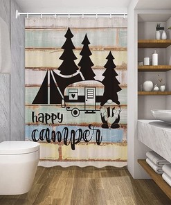 Small Rv Camper Waterproof Funny Gnome Shower Curtain