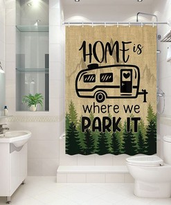 Small Shower Curtain For Caravans And Rvs, Waterproof Fabric Bath For Travel
