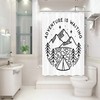 Small Waterproof Adventure Shower Curtain For An Rv Or Camper Bathroom