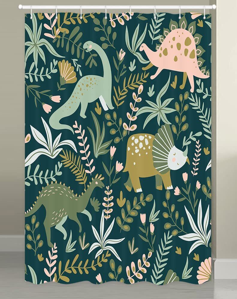 Small Waterproof Dinosaurs Shower Curtain For Rv Camper - Image 2