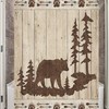 Small Waterproof Shower Curtain With Bear Hunter Print, Perfect For Rv Or Camper Bathrooms