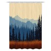 Small Winter Forest Shower Curtain for RV Camper or Bath