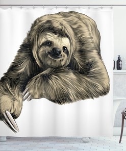 Smiling Tropical Animal Shower Curtain, Add a Tropical Vibe to Your Bathroom 