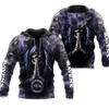 Smoke Background Skull Graphic All Over Print Baltimore Ravens Hoodie 3D Gifts For Fans