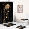 Smoke Skull Skeleton Shower Curtain - Retro Bathroom Decor for Gothic Home