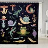 Snail Gecko Frog Dragonfly Mushroom Shower Curtain for Kids Boys Teens Room Decor